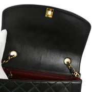 Chanel 1994-1996 Black Lambskin Medium Diana Shoulder Bag