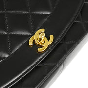 Chanel 1994-1996 Black Lambskin Medium Diana Shoulder Bag