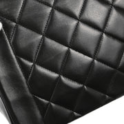 Chanel 1994-1996 Black Lambskin Medium Diana Shoulder Bag