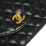 Chanel 1989-1991 Black Lambskin Shoulder Bag