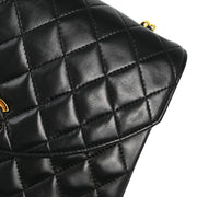 Chanel 1989-1991 Black Lambskin Shoulder Bag