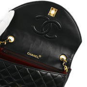 Chanel 1989-1991 Black Lambskin Shoulder Bag