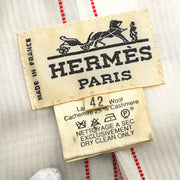 Hermes Collarless Jacket Beige #42