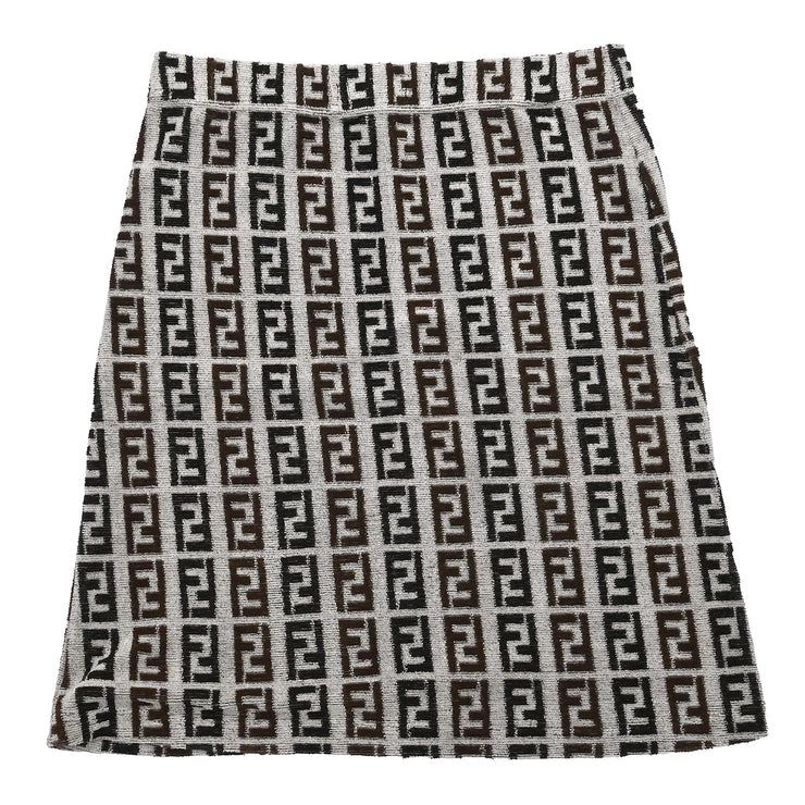 Fendi Zucca Skirt White #42