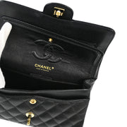 Chanel 2005-2006 Black Caviar Small Classic Double Flap Shoulder Bag