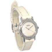 Hermes CL4.230 Clipper Nacre Quartz Watch SS White