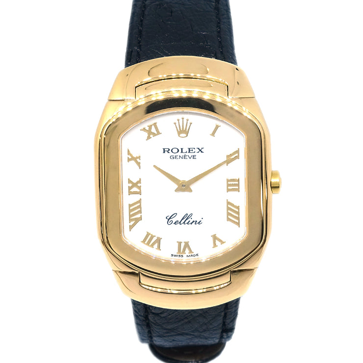 Rolex Cellini Ref.6633 Quartz Watch 18KYG Black