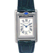 Cartier Tank Basculante Ref.2386 Quartz Watch Green Crocodile