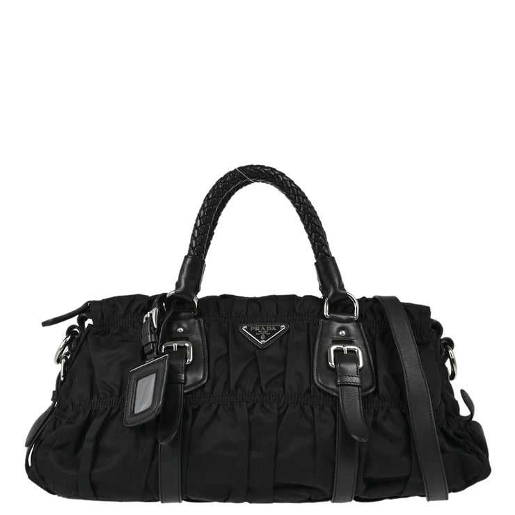 Prada Black Nylon 2way Shoulder Handbag