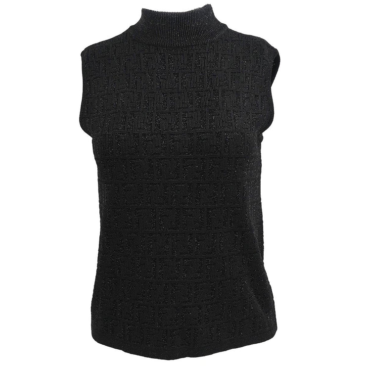 Fendi Zucca Sleeveless Top Black