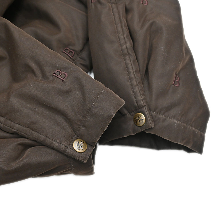 Burberry Zip Up Coat Brown #9