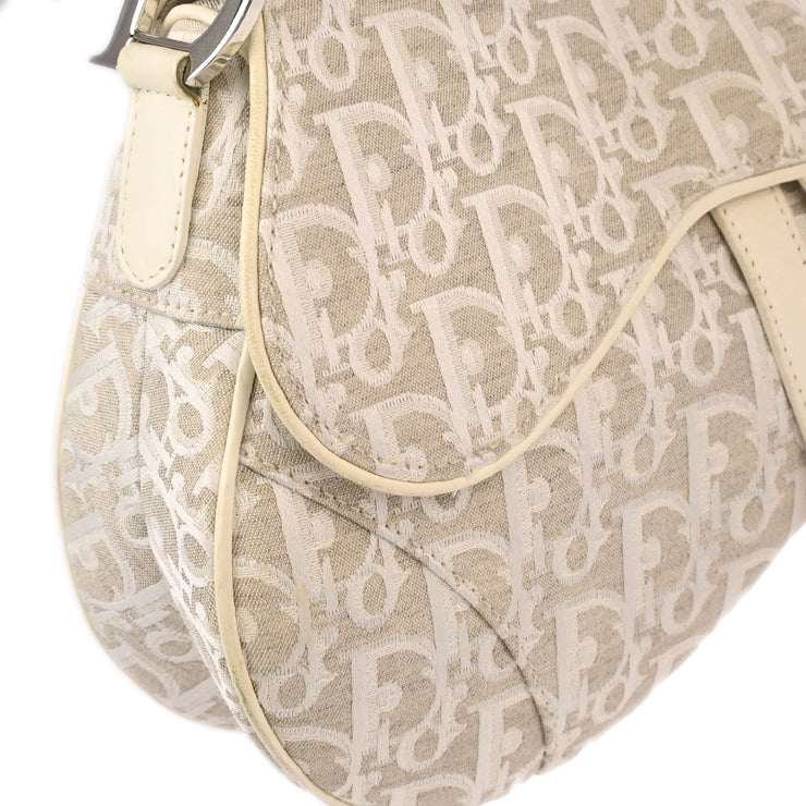 Christian Dior 2007 White Trotter Saddle Handbag