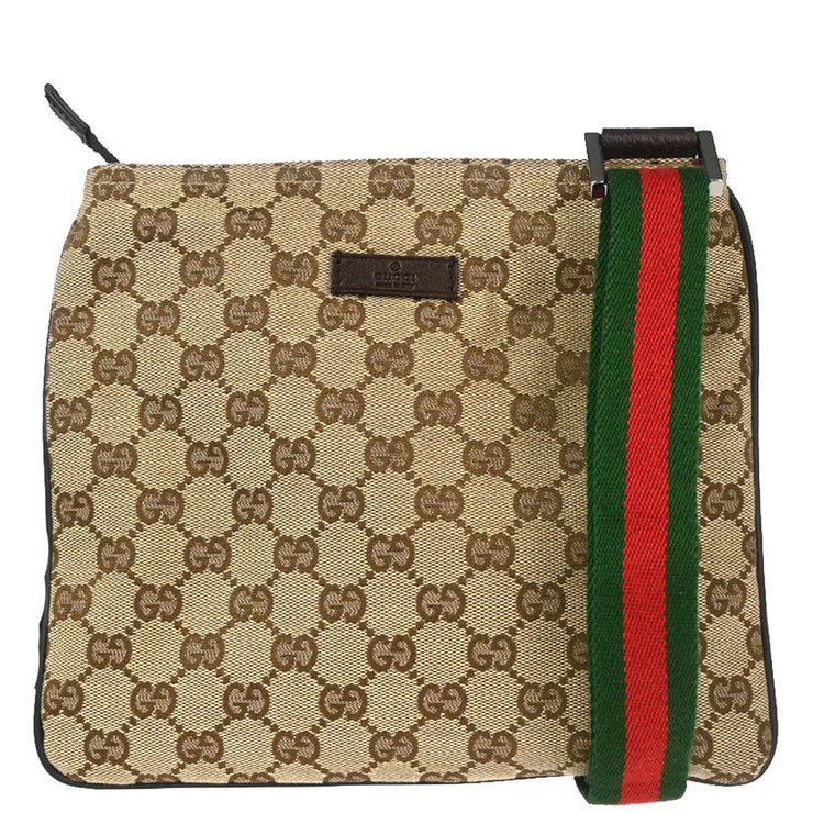 Gucci Brown Canvas GG Shoulder Bag