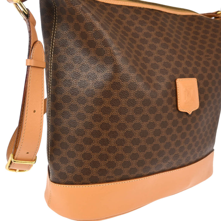 Celine Brown Macadam Shoulder Bag