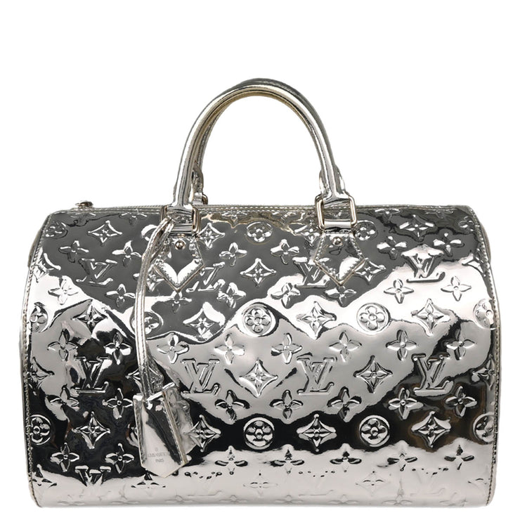 Louis Vuitton 2006 Silver Monogram Miroir Speedy 35 Handbag M95271