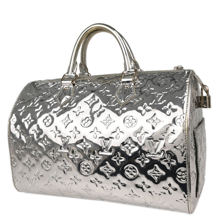 Louis Vuitton 2006 Silver Monogram Miroir Speedy 35 Handbag M95271