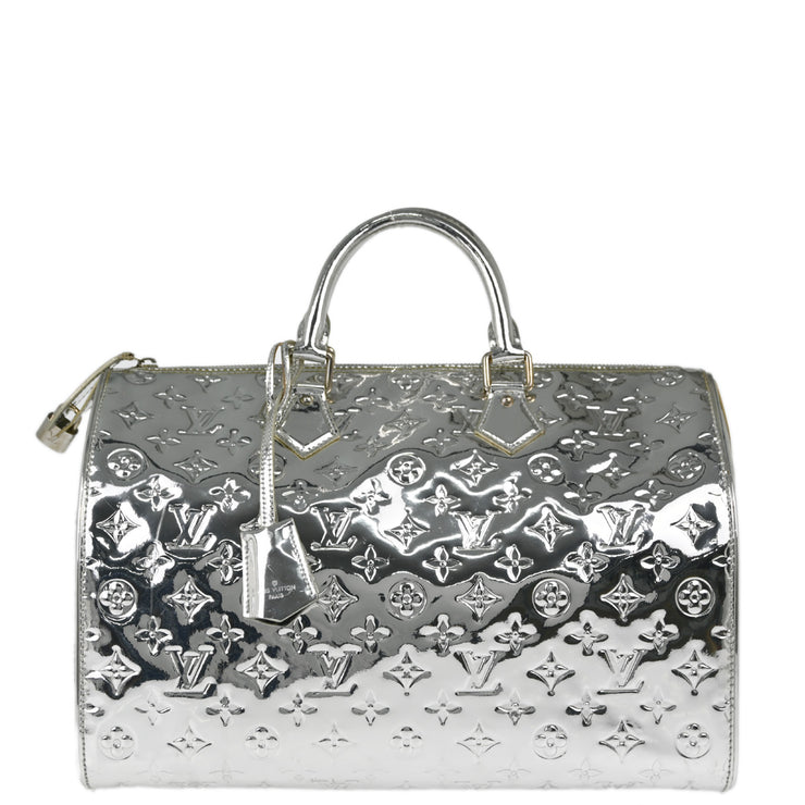 Louis Vuitton 2008 Silver Monogram Miroir Speedy 35 Handbag M95271