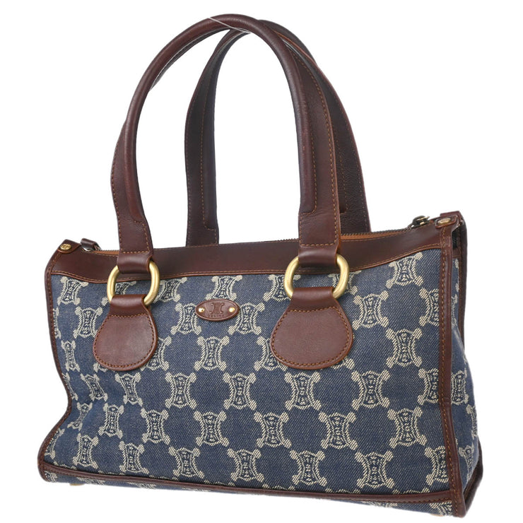 Celine Blue Denim Macadam Handbag