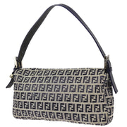 Fendi Gray Canvas Zucchino Baguette Handbag