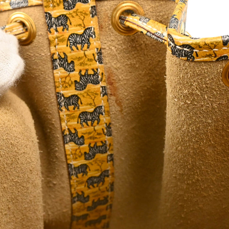 Hermes 1993 Yellow Zebra Market PM Shoulder Bag