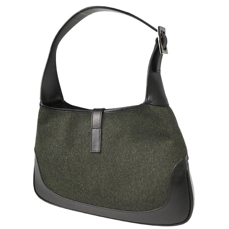 Gucci Gray Wool GG Jackie Handbag