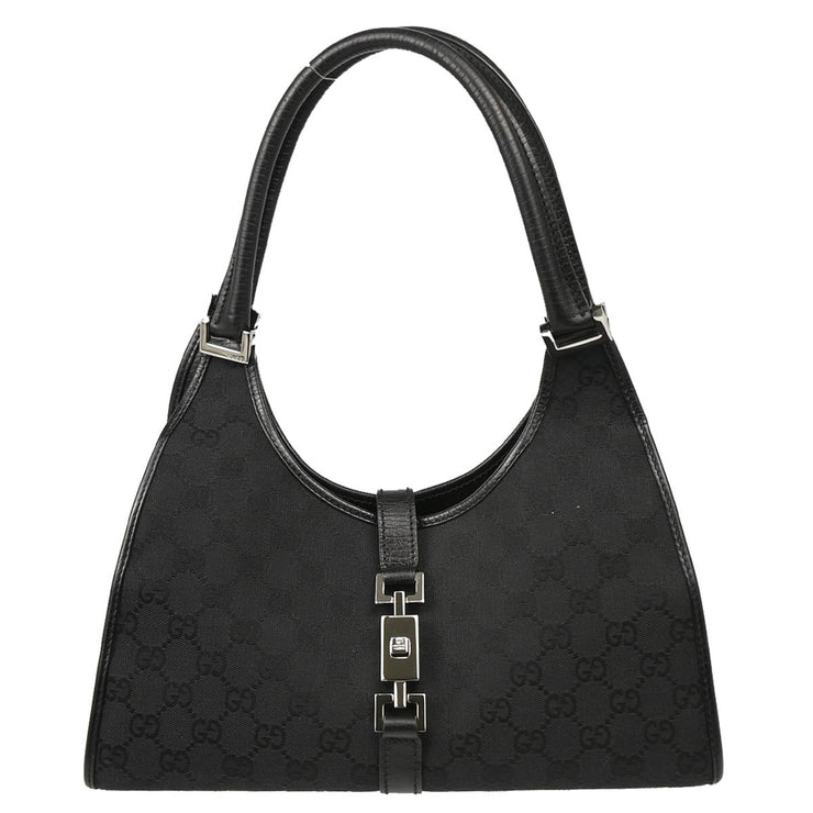 Gucci Black GG Jackie Hobo Handbag