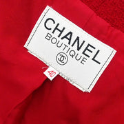 Chanel Single Breasted Jacket Red #40