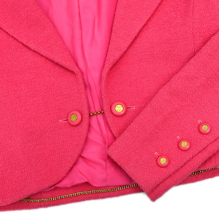 Chanel 1994 Single Breasted Jacket Pink #38