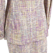 Chanel 1998 Setup Suit Jacket Skirt Purple #40