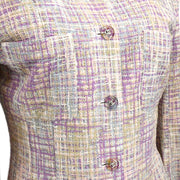 Chanel 1998 Setup Suit Jacket Skirt Purple #40