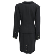 Chanel Setup Suit Jacket Skirt Black #36