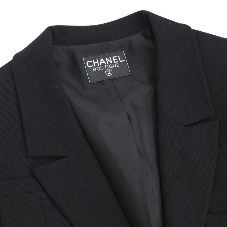 Chanel Setup Suit Jacket Skirt Black #36