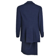 Chanel Setup Suit Jacket Skirt Navy