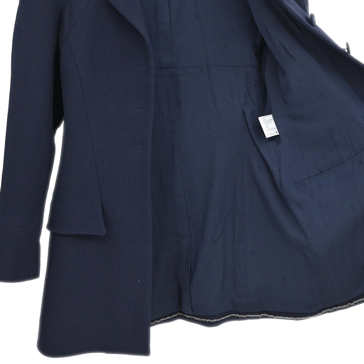 Chanel 1997 Setup Suit Jacket Skirt Navy #38