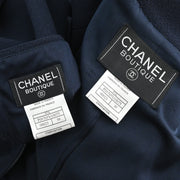 Chanel 1997 Setup Suit Jacket Skirt Navy #38