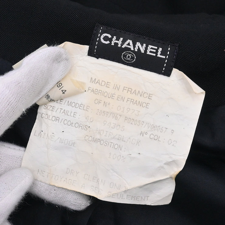 Chanel Double Breasted Jacket Black 01973 #40