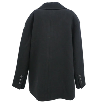 Chanel 1998 Double Breasted Jacket Coat Black #38