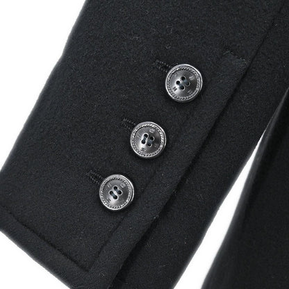 Chanel 1998 Double Breasted Jacket Coat Black #38