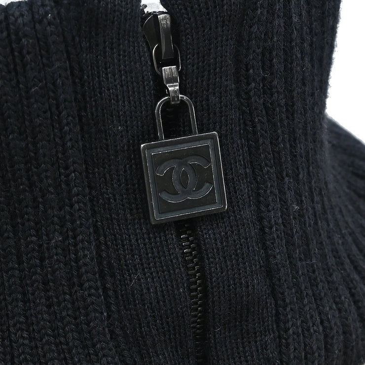 Chanel 2003 Sport Line Zip Up Top Black #38