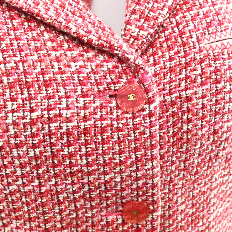 Chanel 2002 Single Breasted Jacket Red #36