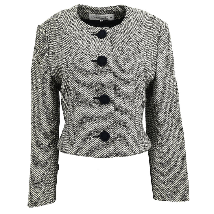 Christian Dior Collarless Jacket Gray #13