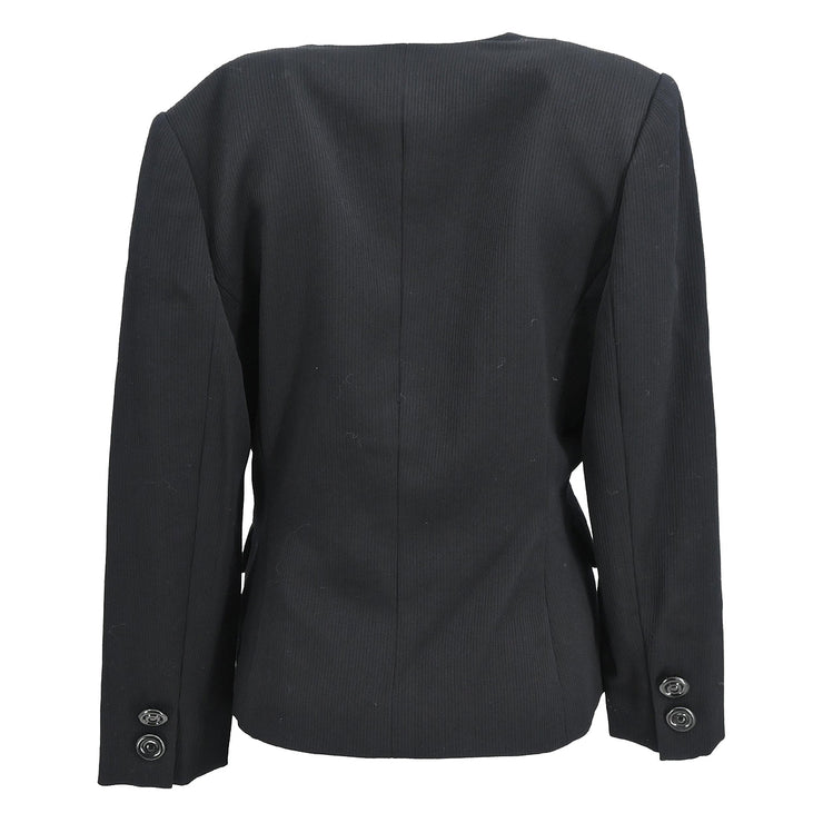 Christian Dior Collarless Jacket Black #9