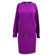 Yves Saint Laurent Setup Suit Top Skirt Purple #M #9