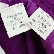 Yves Saint Laurent Setup Suit Top Skirt Purple #M #9