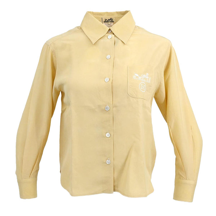 Hermes Shirt Blouse Yellow #36