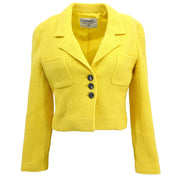 Chanel Single Breasted Jacket Yellow