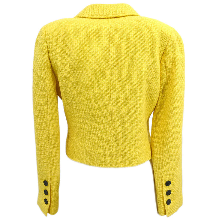 Chanel Single Breasted Jacket Yellow