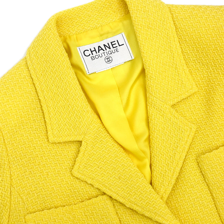 Chanel Single Breasted Jacket Yellow