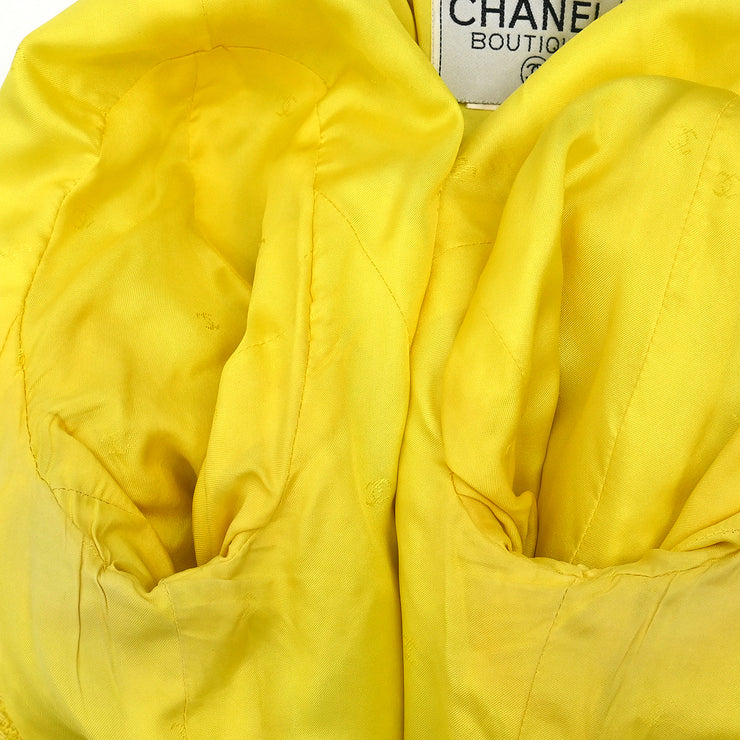 Chanel Single Breasted Jacket Yellow