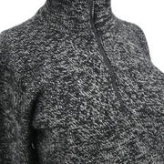 Chanel Zip Up Knit Sweater Gray